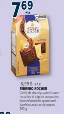Familiprix FERRERO ROCHER, Assorted chocolate squares with hazelnuts and crunchy crispies offer