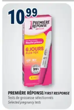 Familiprix FIRST RESPONSE, Selected pregnancy tests offer