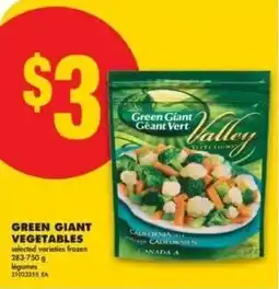 No Frills Green giant vegetables offer