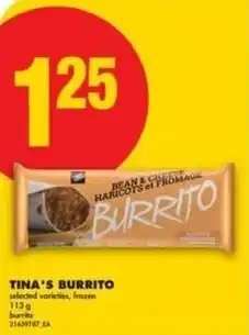 No Frills Tina's burrito offer