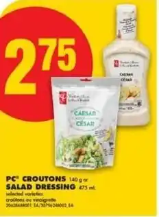 No Frills PC Croutons or salad dressing offer