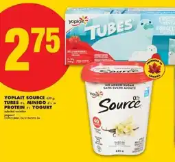 No Frills Yoplait source tubes, minigo or protein yogurt offer