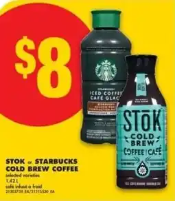 No Frills Stok or starbucks cold brew coffee offer