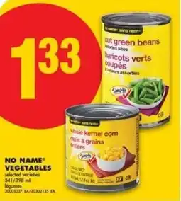 No Frills No name vegetables offer