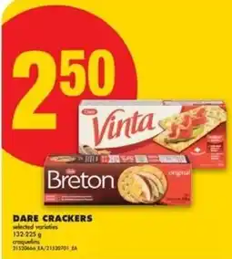 No Frills Dare crackers offer