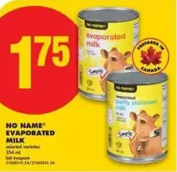 No Frills No name evaporated milk offer