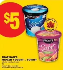 No Frills Chapman's frozen yogurt or sorbet offer