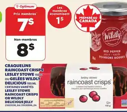 Provigo LESLEY STOWE RAINCOAST CRISPS, 150 G OR WILDLY DELICIOUS JELLY, 185 ML offer