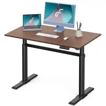 Best Buy FENGE Electric Standing Desk with 4 Memory Presets, 43x24'' Full Adjustable Computer Sit Stand Desk, Ergonomic Home Office Wo offer