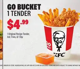 KFC GO BUCKET 1 TENDER offer