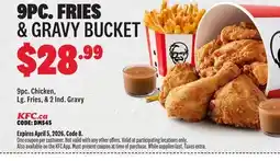 KFC 9PC. FRIES & GRAVY BUCKET offer