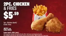 KFC 2 PC. CHICKEN & FRIES offer