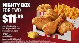 KFC MIGHTY BOX FOR TWO offer