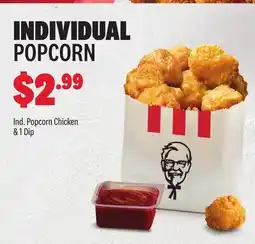 KFC INDIVIDUAL POPCORN offer
