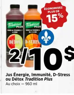 Val-Mont Jus Énergie, Immunité, D-Stress ou Détox Tradition Plus offer