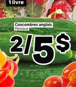 Val-Mont Concombres anglais Mexique offer