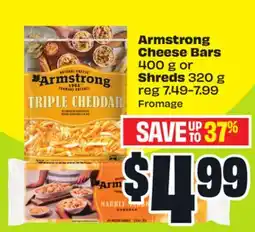 FreshCo Armstrong Cheese Bars 400 g or Shreds 320 g offer