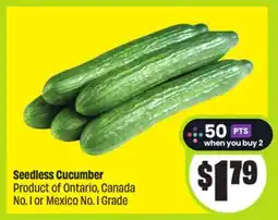 FreshCo Seedless Cucumber Product of Ontario, Canada No. 1 or Mexico No. 1 Grade offer