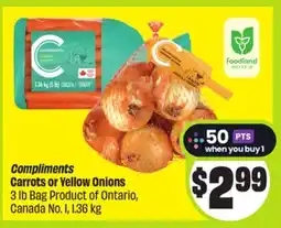 FreshCo Compliments Carrots or Yellow Onions 3 lb Bag Product of Ontario, Canada No. 1 offer