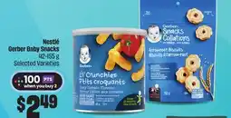 FreshCo Nestlé Gerber Baby snacks 42-155 g Selected Varieties offer