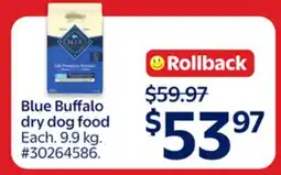 Walmart Blue Buffalo dry dog food offer