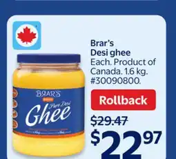 Walmart Brar's Desi Ghee offer