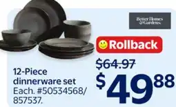 Walmart 12-Piece dinnerware set offer