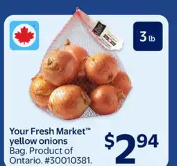 Walmart Your Fresh Market Yellow Onions offer