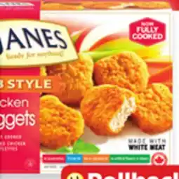 Walmart Janes Pub Style breaded chicken nuggets, strips or burgers offer