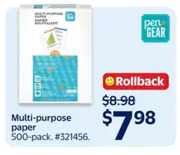 Walmart Multi-purpose paper offer
