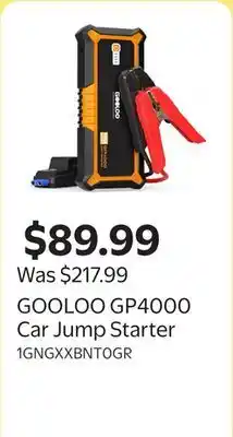 Walmart GOOLOO GP4000 Car Jump Starter offer