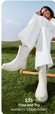 Walmart Time and Tru women's rubber boots offer