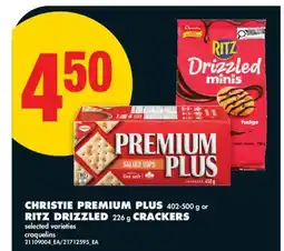 No Frills CHRISTIE PREMIUM PLUS, 402-500 G OR RITZ DRIZZLED, 226 G CRACKERS offer