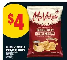 No Frills MISS VICKIE'S POTATO CHIPS, 190/200 g offer