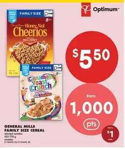 No Frills GENERAL MILLS FAMILY SIZE CEREAL offer