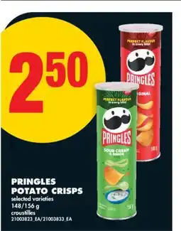 No Frills PRINGLES POTATO CRISPS, 148/156 g offer