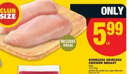 No Frills BONELESS SKINLESS CHICKEN BREAST offer