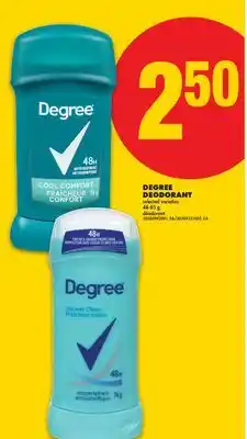 No Frills DEGREE DEODORANT offer