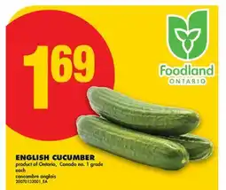 No Frills ENGLISH CUCUMBER, each offer