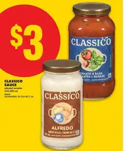 No Frills CLASSICO SAUCE, 410/600 mL offer