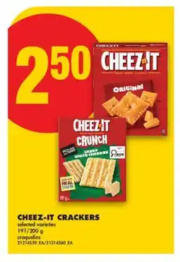 No Frills CHEEZ-IT CRACKERS, 191/200 g offer