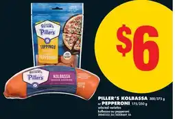 No Frills PILLER'S KOLBASSA, 300/375 g or PEPPERONI, 175/250 g offer