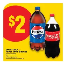 No Frills COCA-COLA or PEPSI SOFT DRINKS offer
