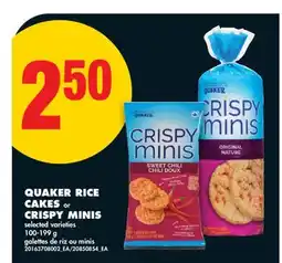No Frills QUAKER RICE CAKES or CRISPY MINIS offer