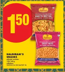 No Frills HALDIRAM'S SNACKS, 150/160 g offer