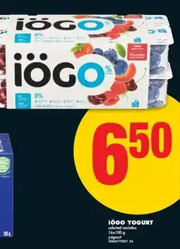No Frills iÖGO YOGURT offer