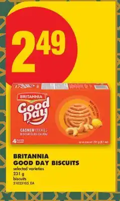 No Frills BRITANNIA GOOD DAY BISCUITS offer