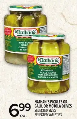 Metro NATHAN'S PICKLES OR GALIL OR MOTOLA OLIVES offer