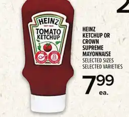 Metro HEINZ KETCHUP OR CROWN SUPREME MAYONNAISE offer