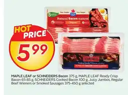 Sobeys MAPLE LEAF or SCHNEIDERS Bacon offer